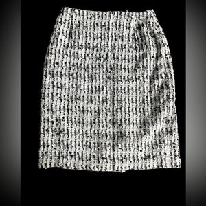 Escada vintage White & Black Knot Woven Skirt 34EU‎ mini